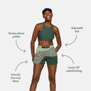 Outdoor Voices RecTrek Hike Shorts in Sequoia Green